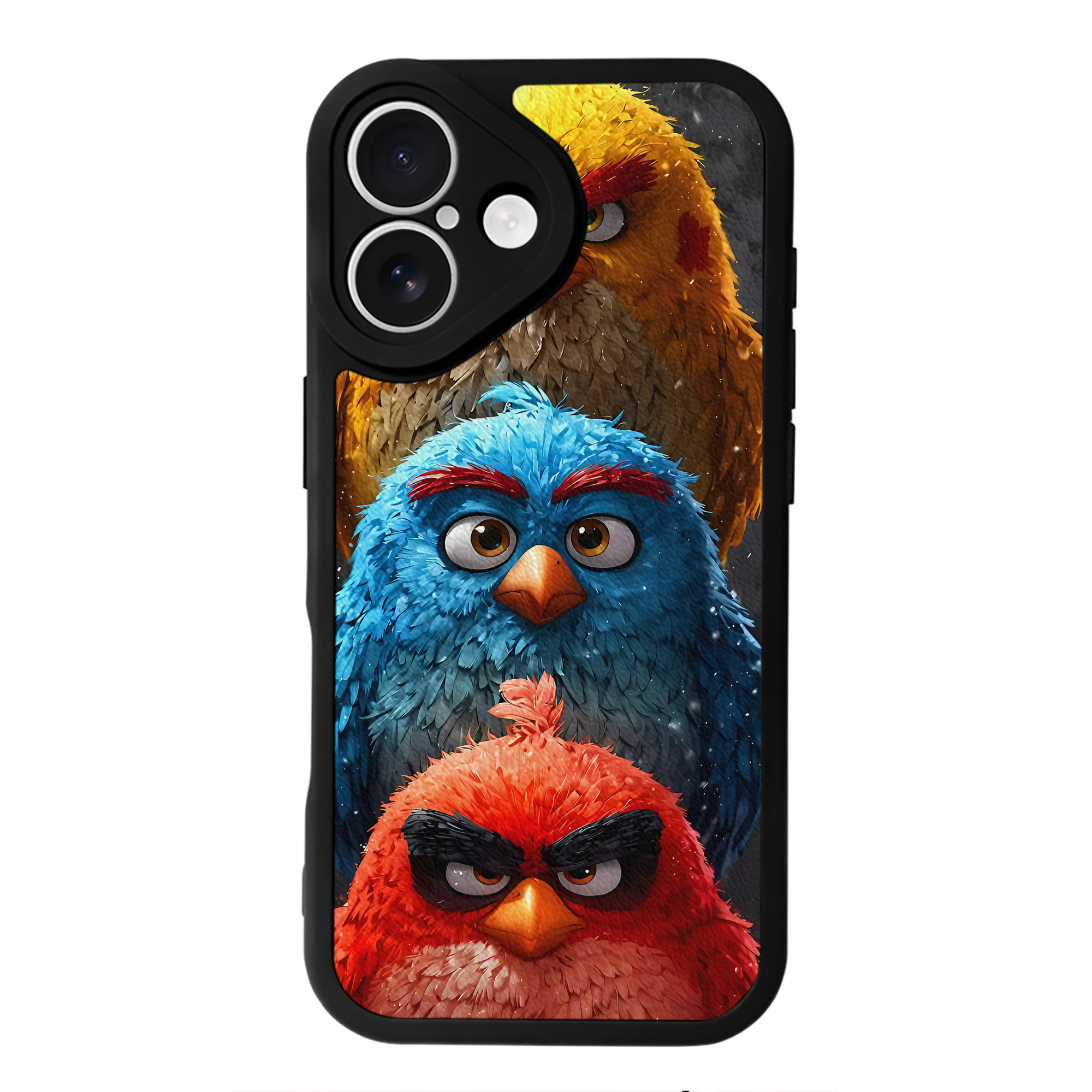 （画像用） Angry Birds アングリーバード 【iPhone 16シリーズ対応】シリコンスマホケース（レザー調） 材質：シリコン